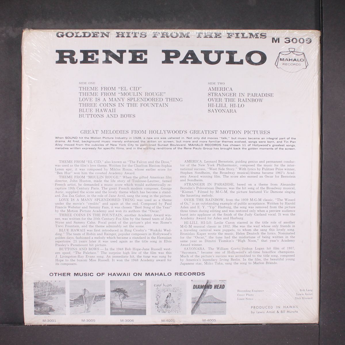 golden hits from the films by RENE PAULO