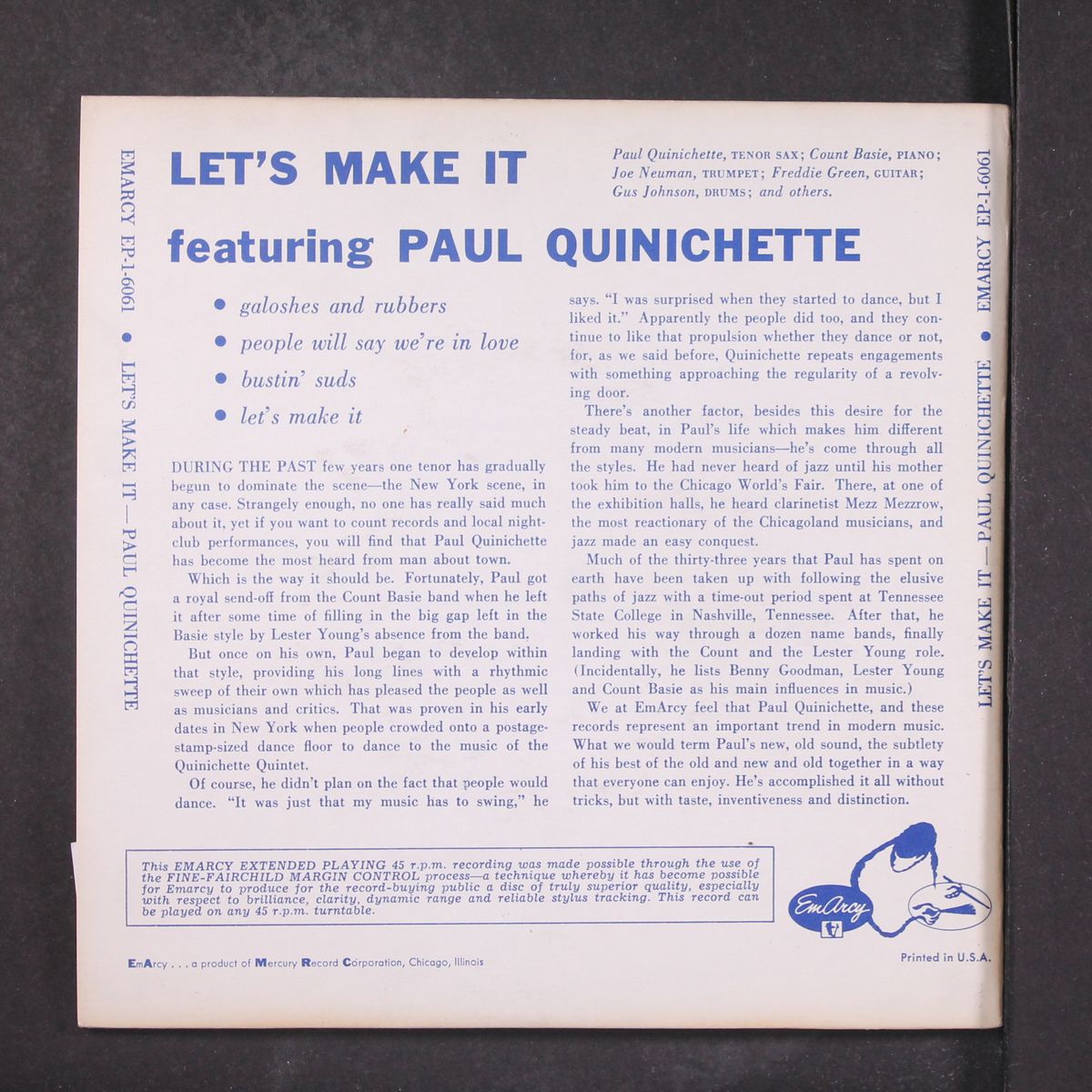let's make it by PAUL QUINICHETTE