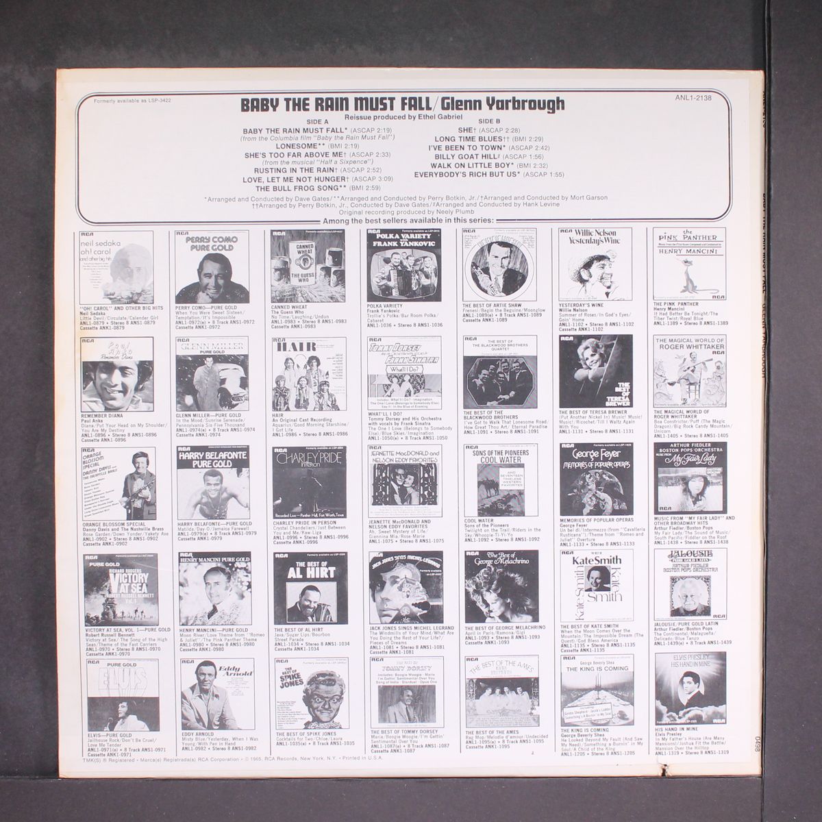 baby the rain must fall by GLENN YARBROUGH