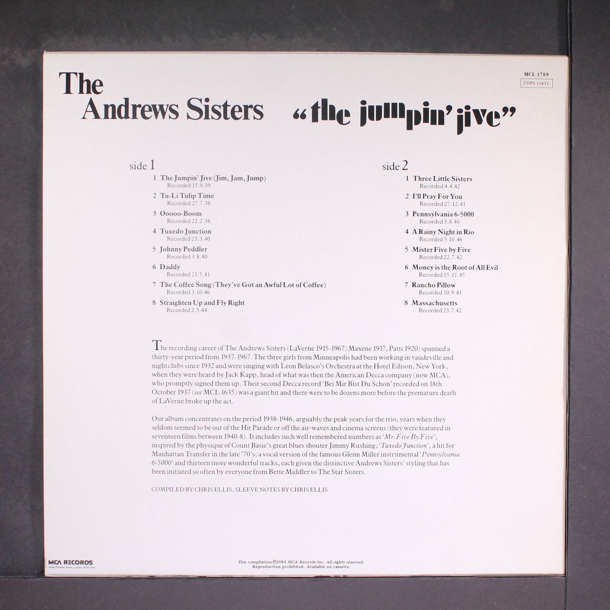 the jumpin' jive by ANDREWS SISTERS