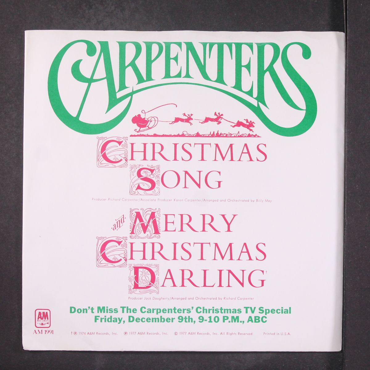 christmas song / merry christmas darling by CARPENTERS