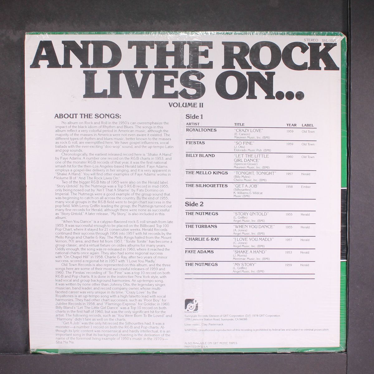 and the rock lives on..., vol. 2 by VARIOUS