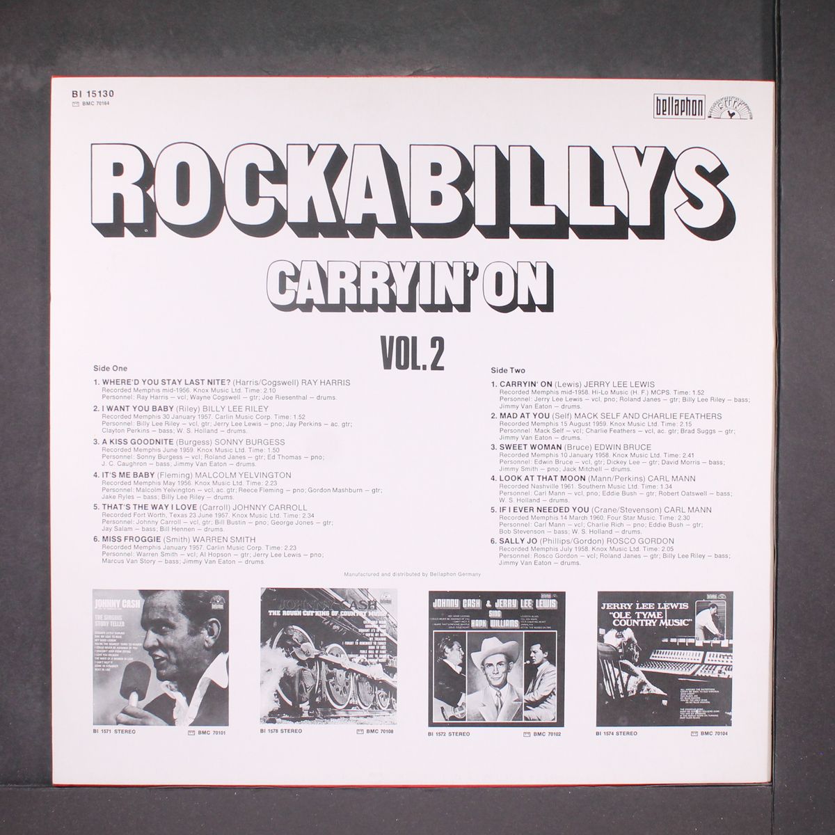 sun rockabillys, vol. 2 - carryin' on by VARIOUS