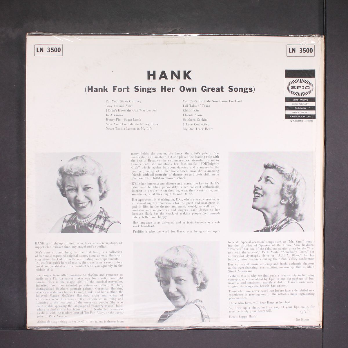 sings her own great songs by HANK FORT
