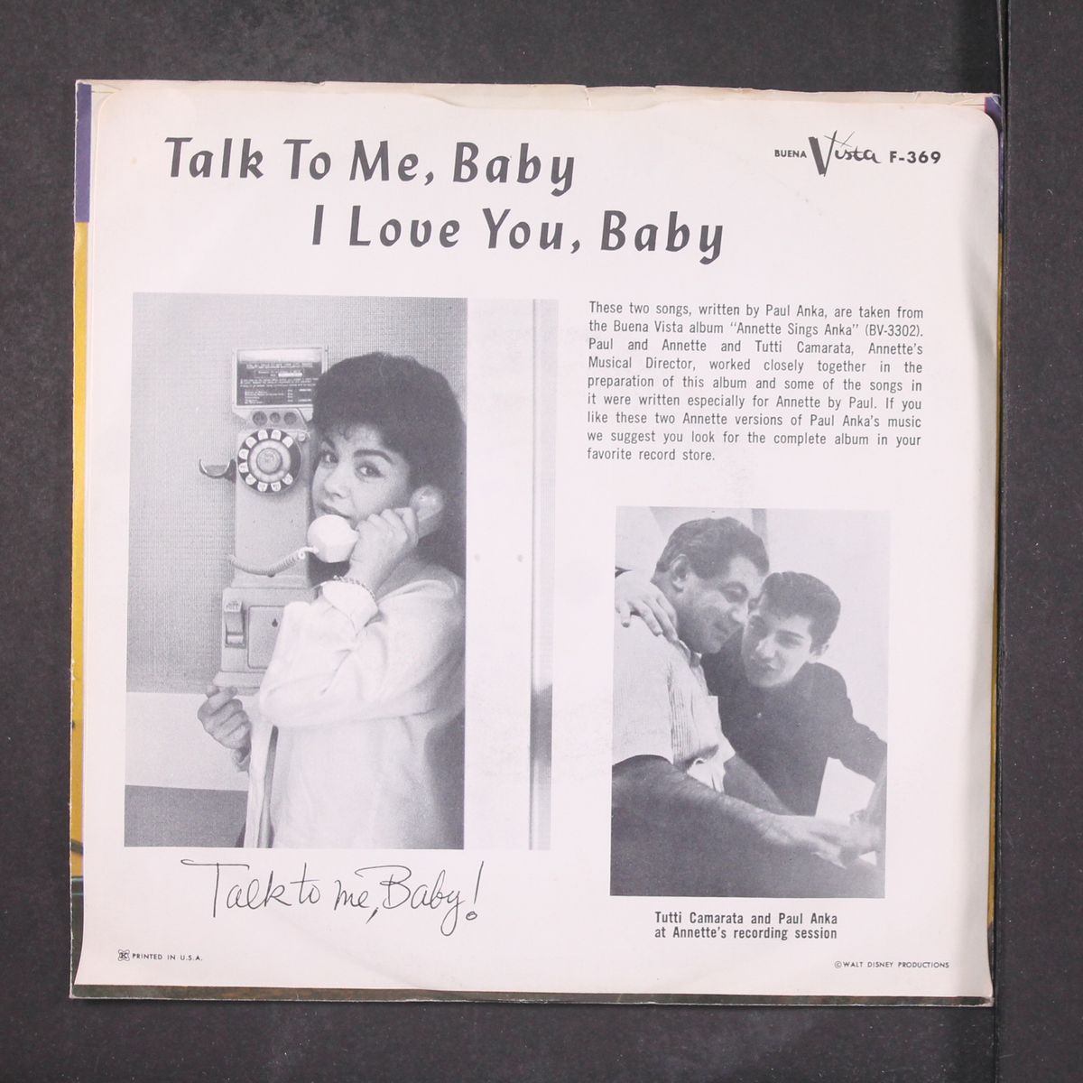 i love you baby / talk to me baby by ANNETTE