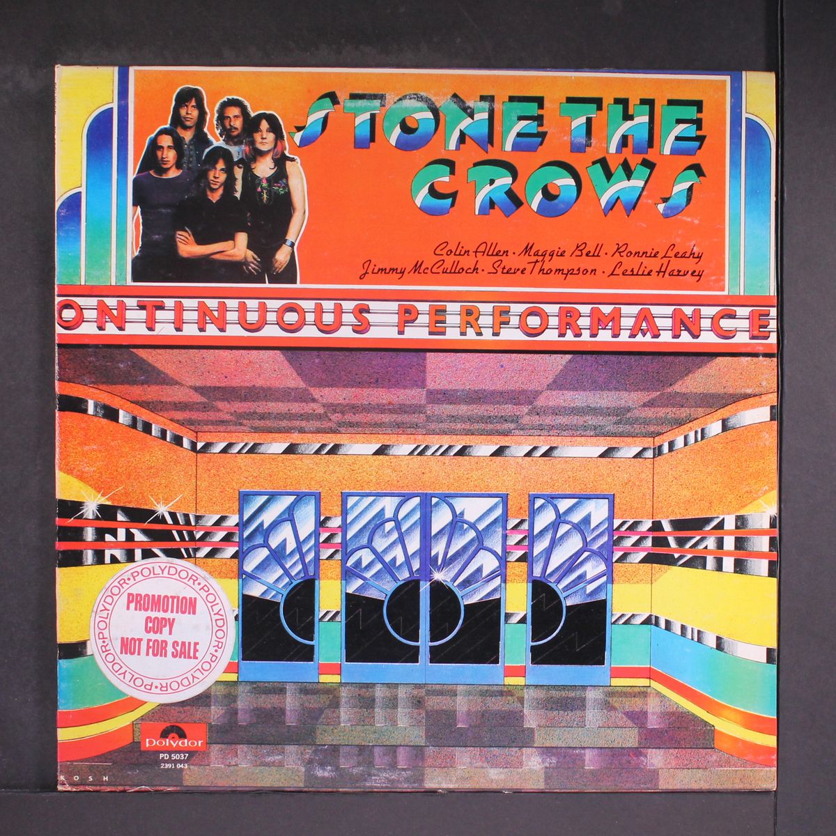 continuous performance by STONE THE CROWS