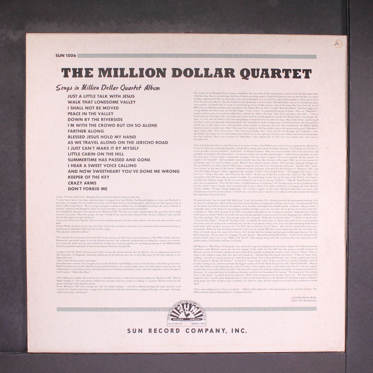the million dollar quartet by ELVIS PRESLEY