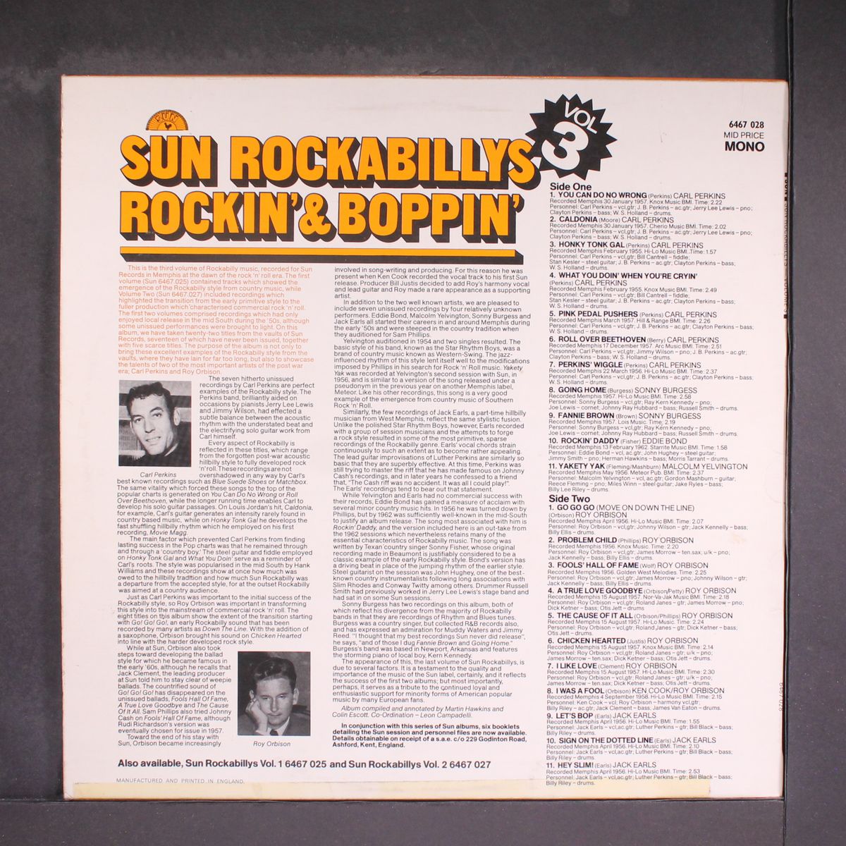 sun rockabillys, vol. 3 - rockin' & boppin' by VARIOUS