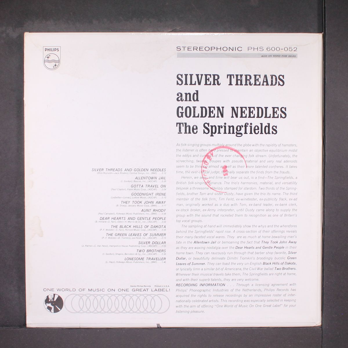 silver threads & golden needles by SPRINGFIELDS