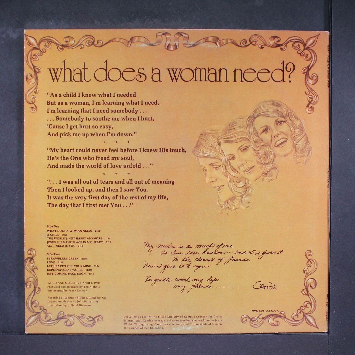 what does a woman need? by CANDI LOWE