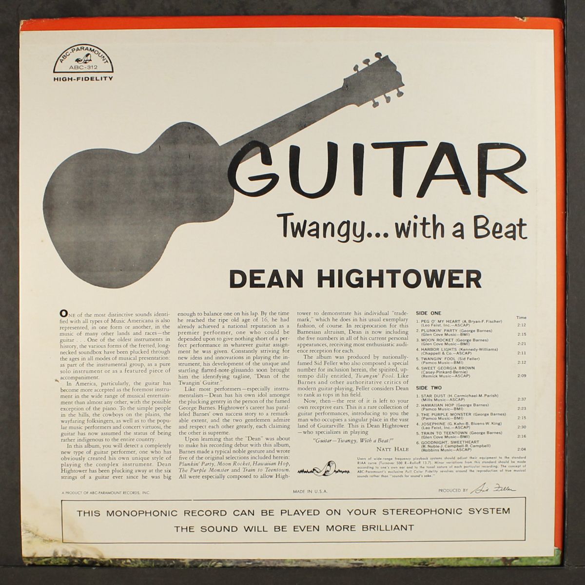 guitar, twangy - with a beat by DEAN HIGHTOWER