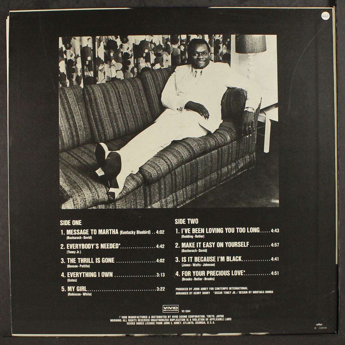 i've been loving you too long by OSCAR TONEY, JR.