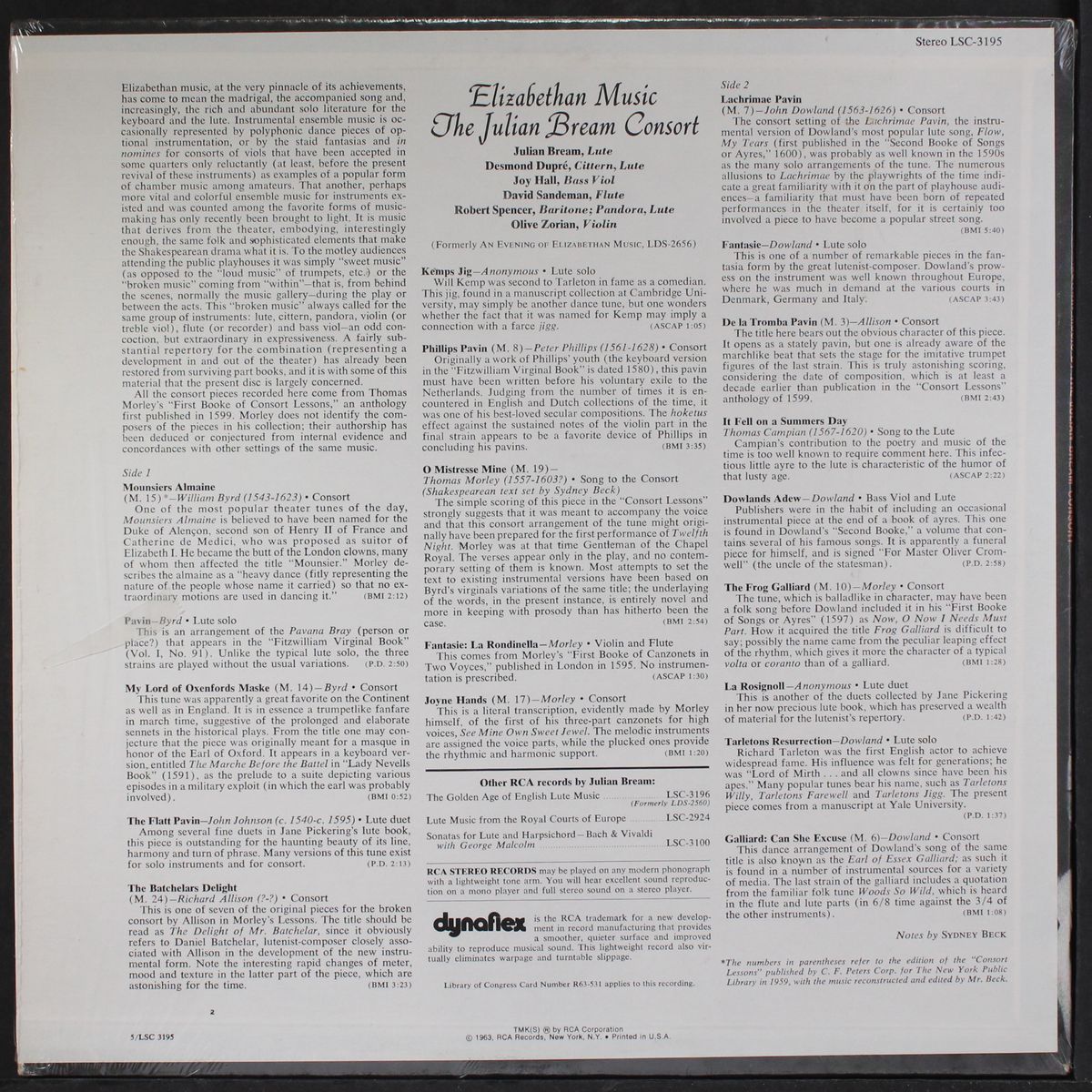 elizabethan music by JULIAN BREAM