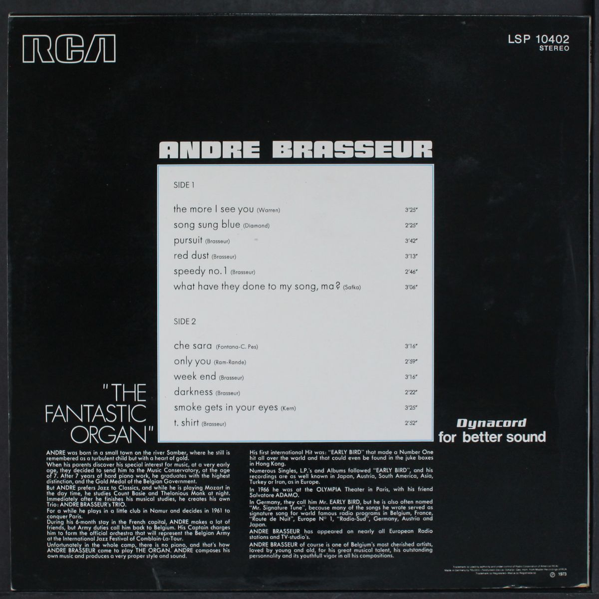 the fantastic organ by ANDRE BRASSEUR
