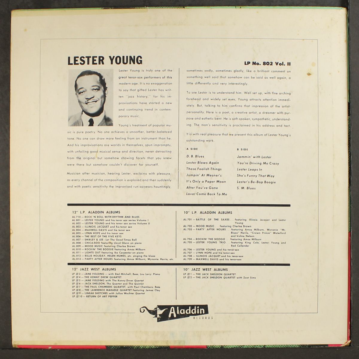 and his tenor sax, vol. 2 by LESTER YOUNG