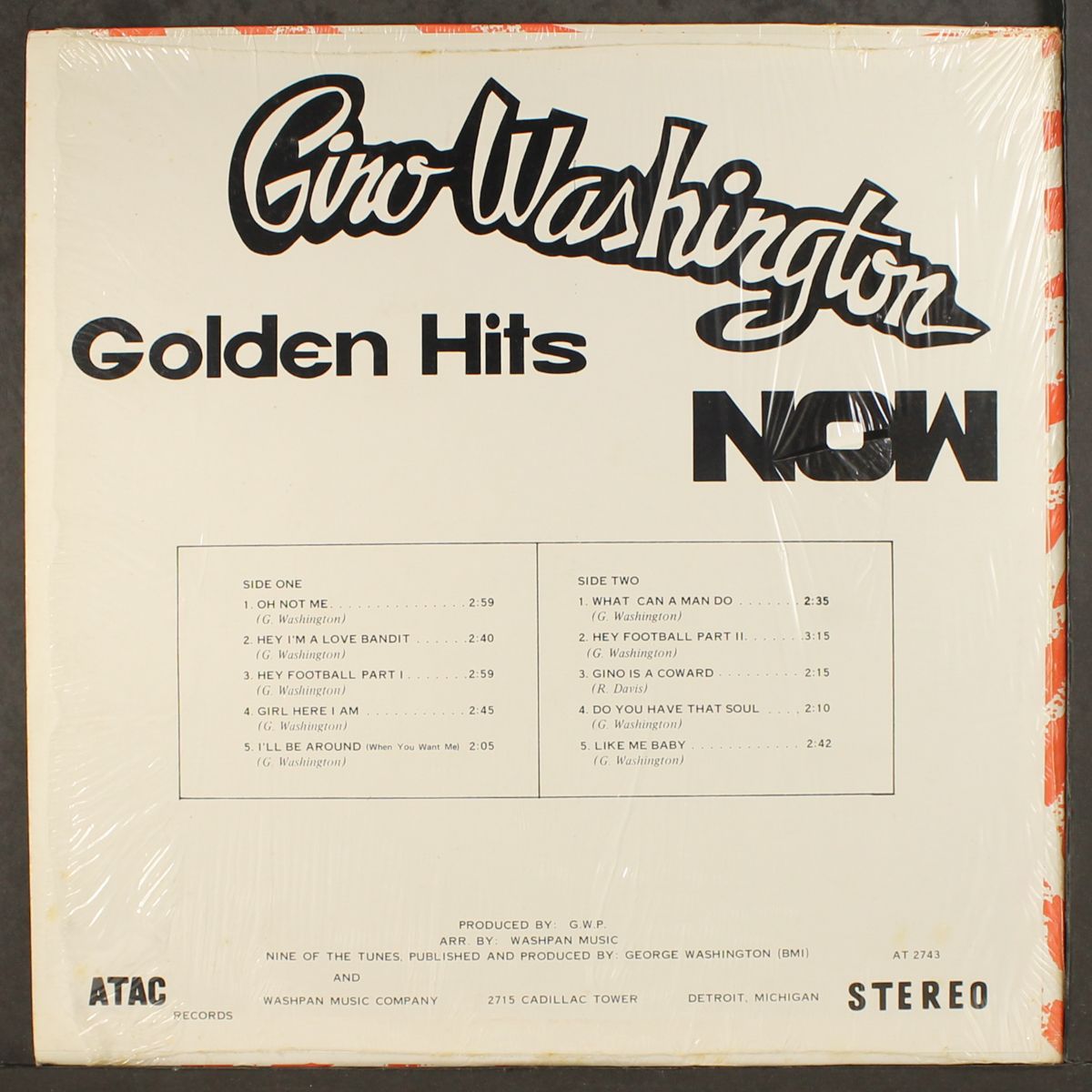 golden hits now by GINO WASHINGTON