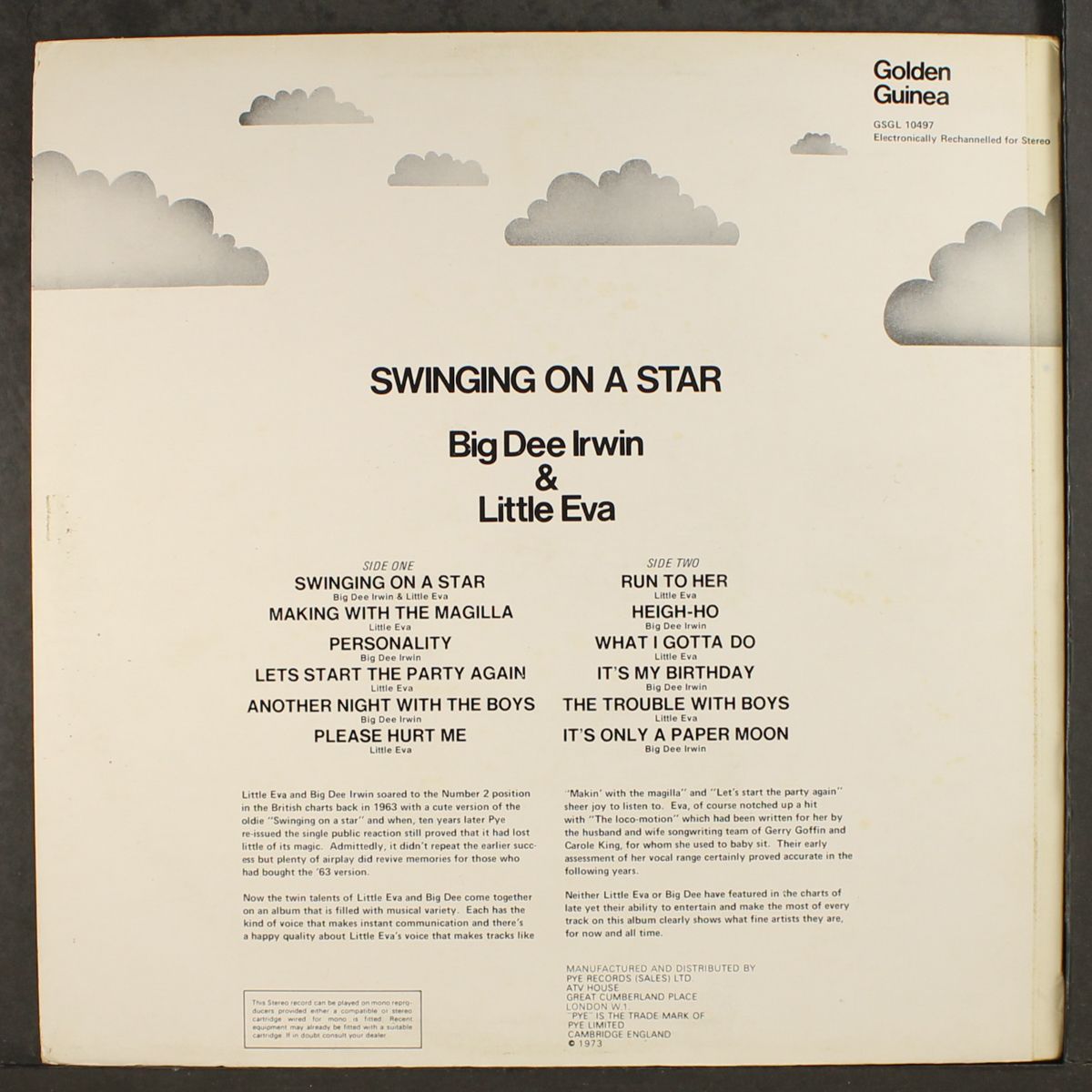 swinging on a star by BIG DEE IRWIN & LITTLE EVA