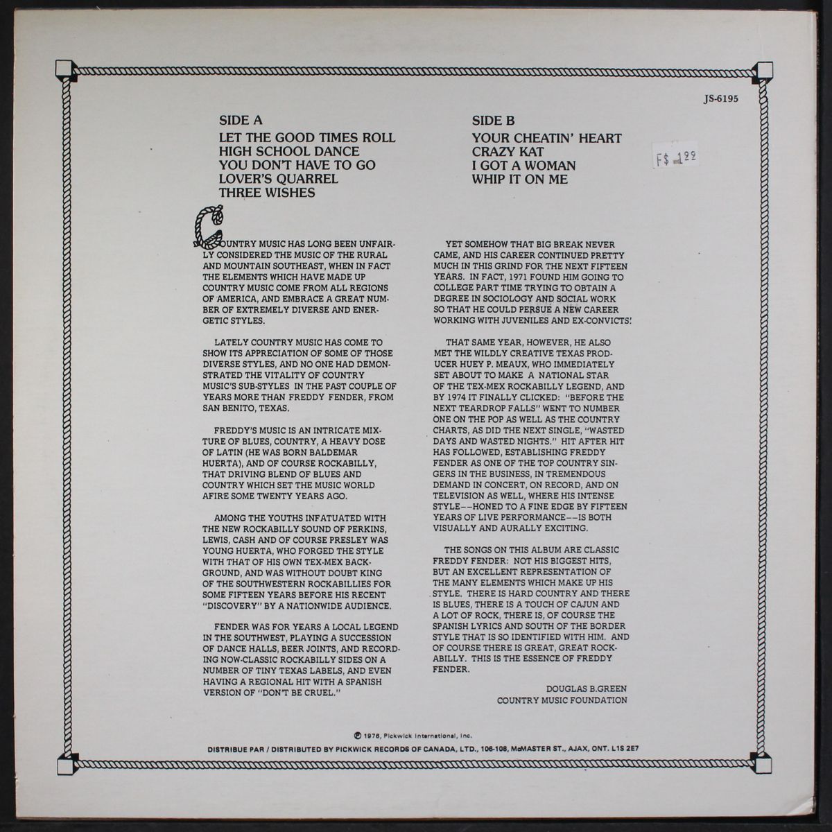 your cheatin' heart by FREDDY FENDER