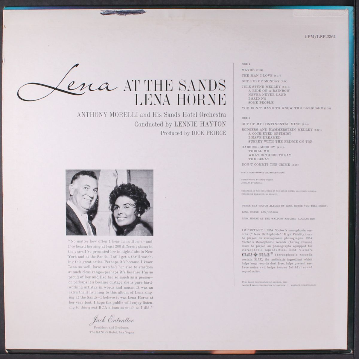 lena at the sands by LENA HORNE