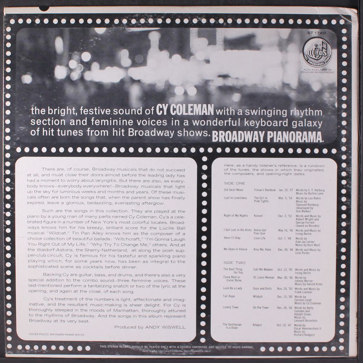 broadway pianorama by CY COLEMAN