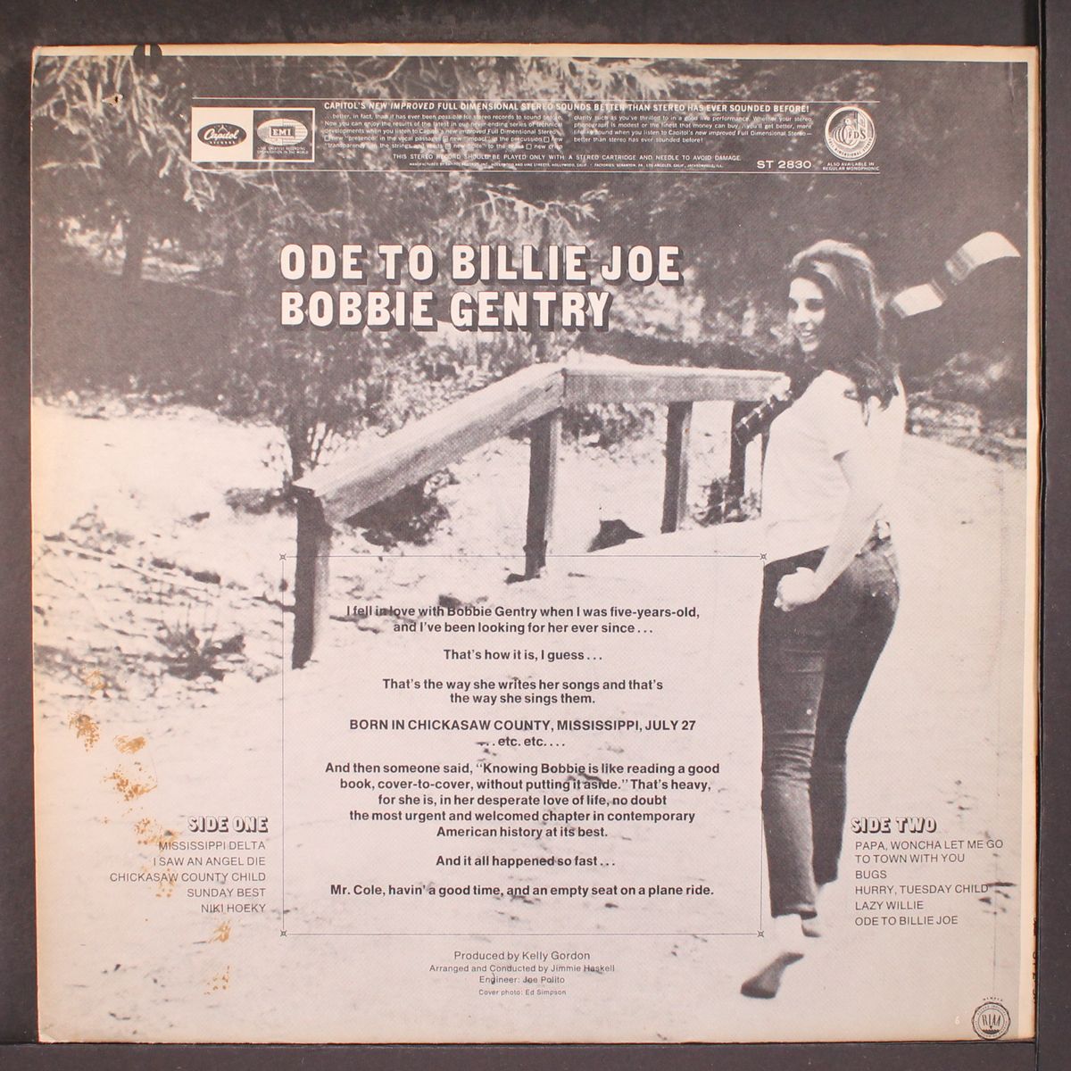 ode to billie joe by BOBBIE GENTRY