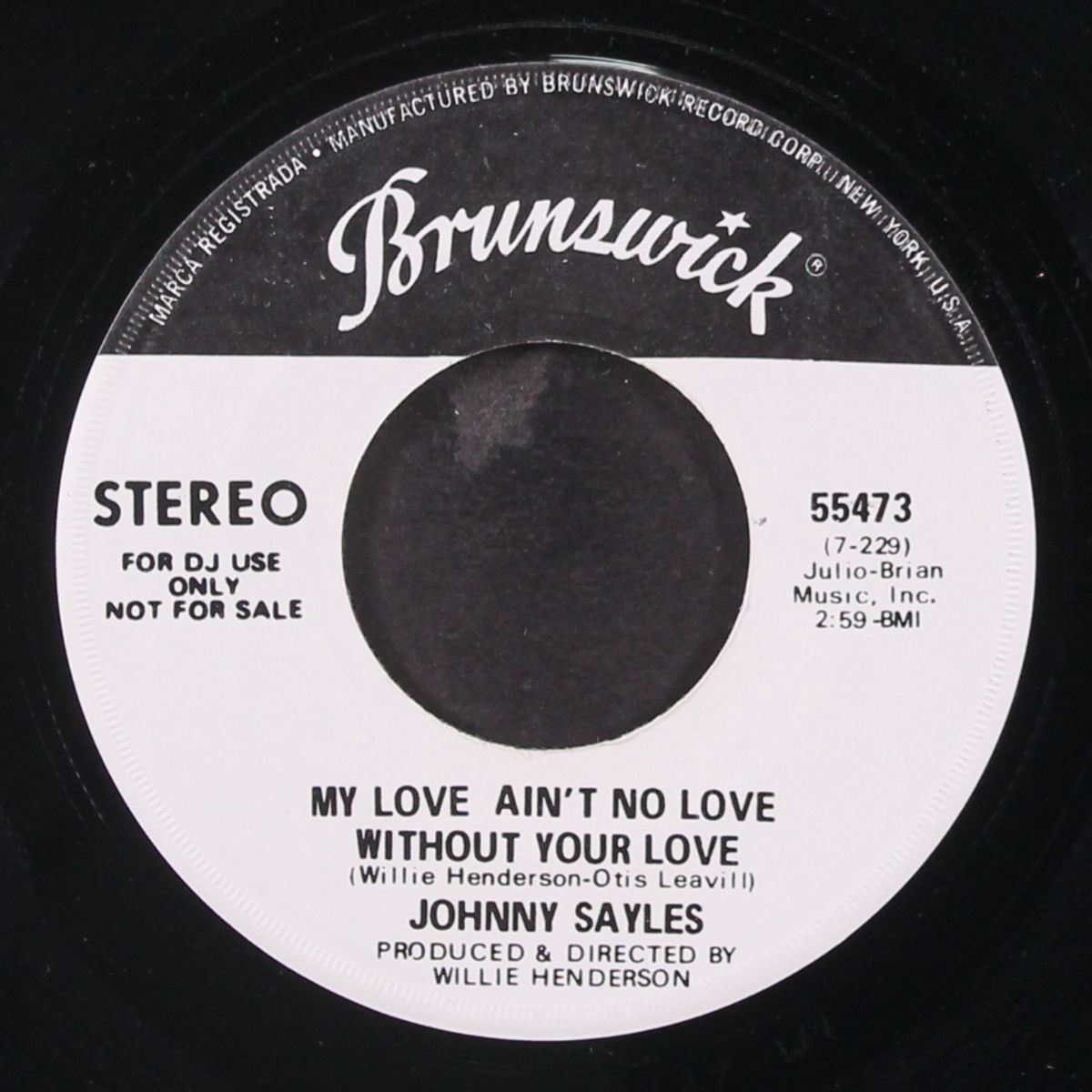 my love ain't no love without your love / mono by JOHNNY SAYLES