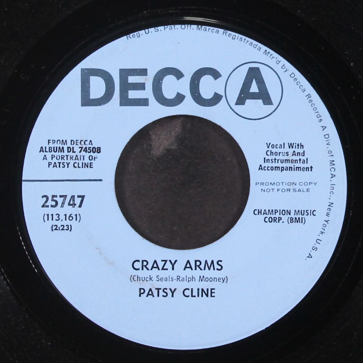 the wayward wind / crazy arms by PATSY CLINE