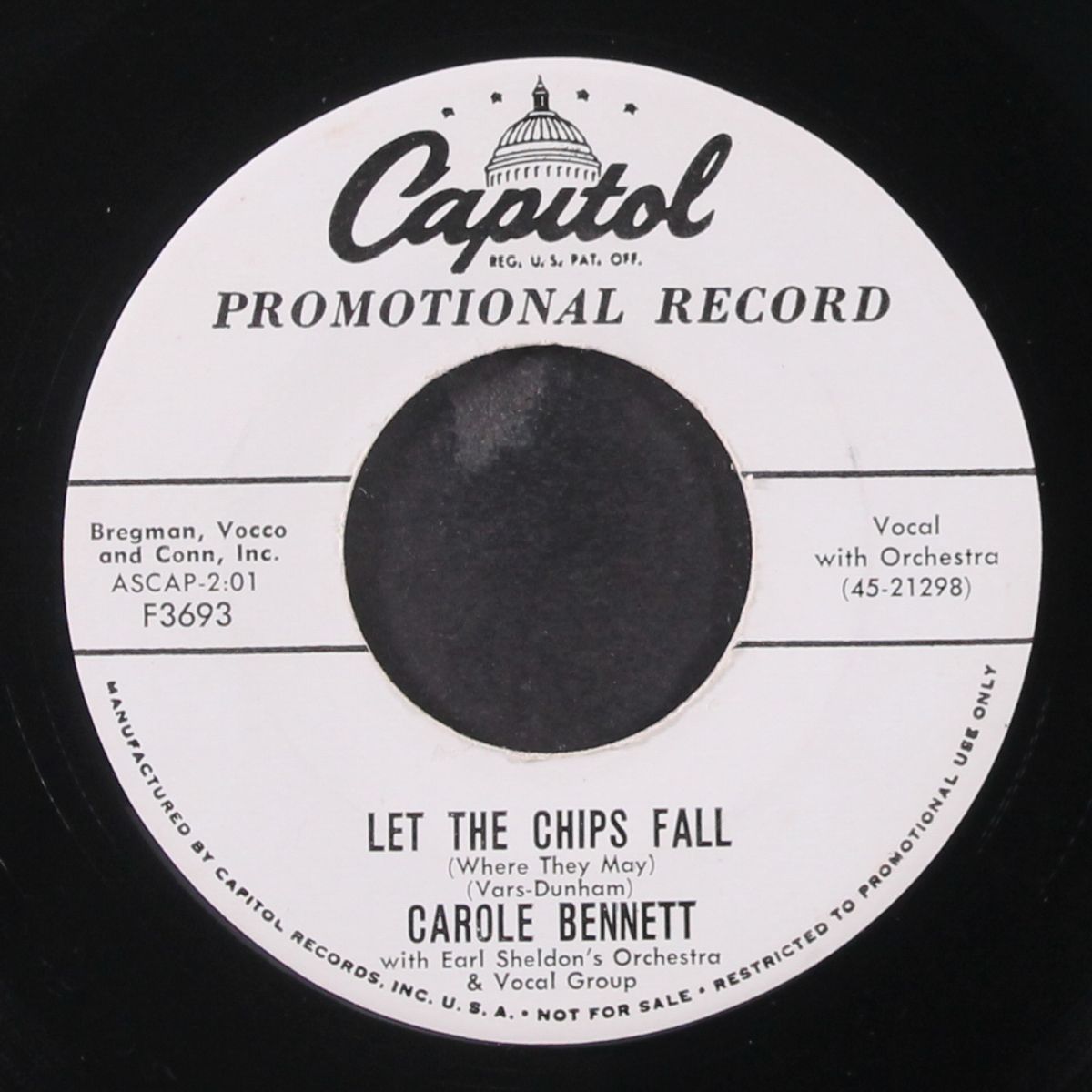 haunted lover / let the chips fall by CAROLE BENNETT