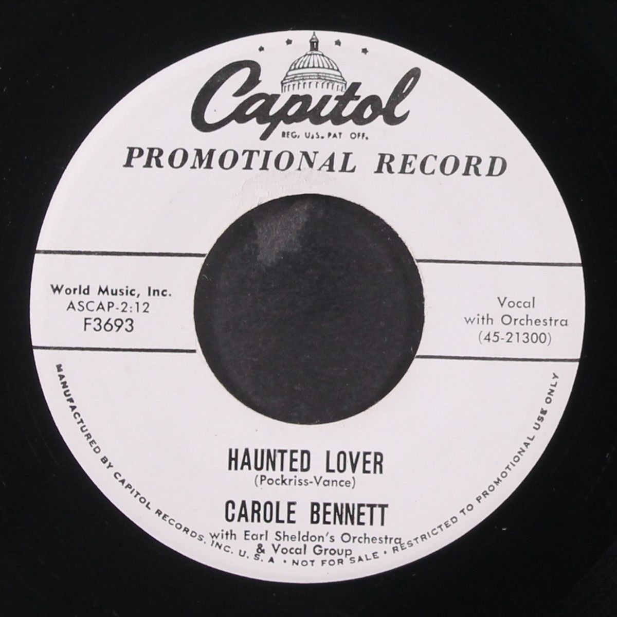 haunted lover / let the chips fall by CAROLE BENNETT
