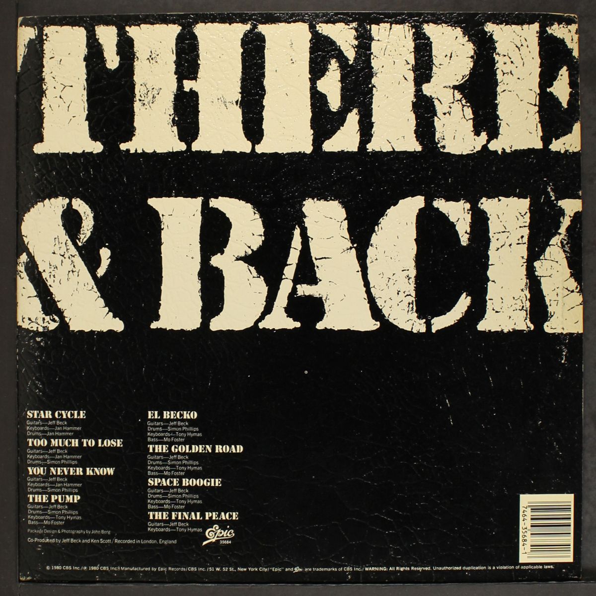 there and back by JEFF BECK