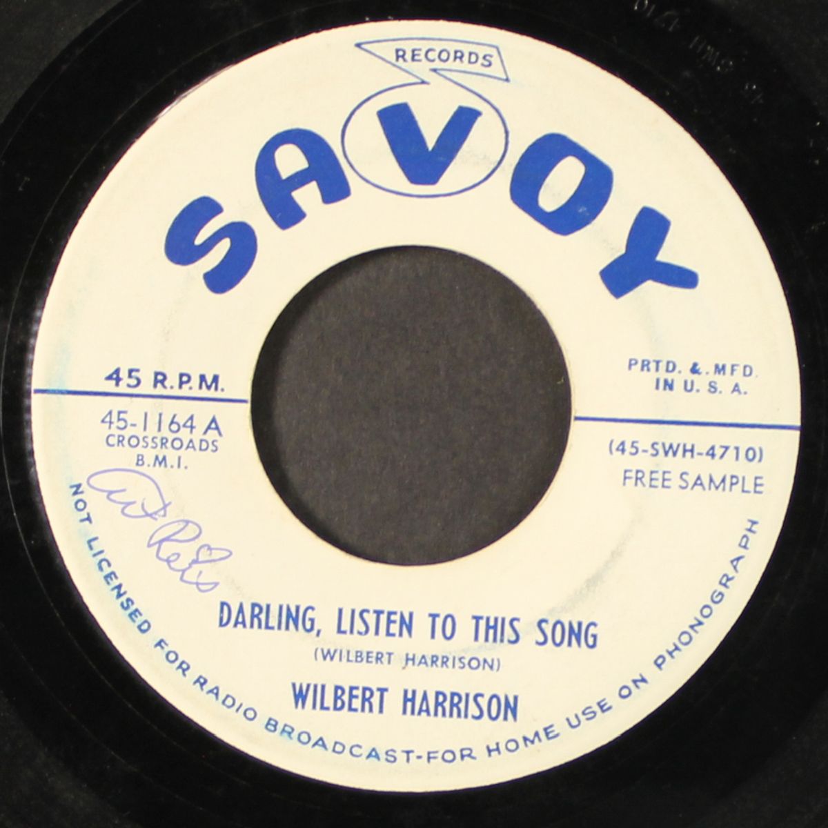 darling, listen to this song / florida special by WILBERT HARRISON