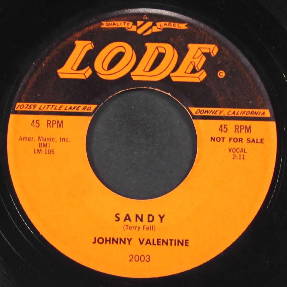 angel on a cloud / sandy by JOHNNY VALENTINE