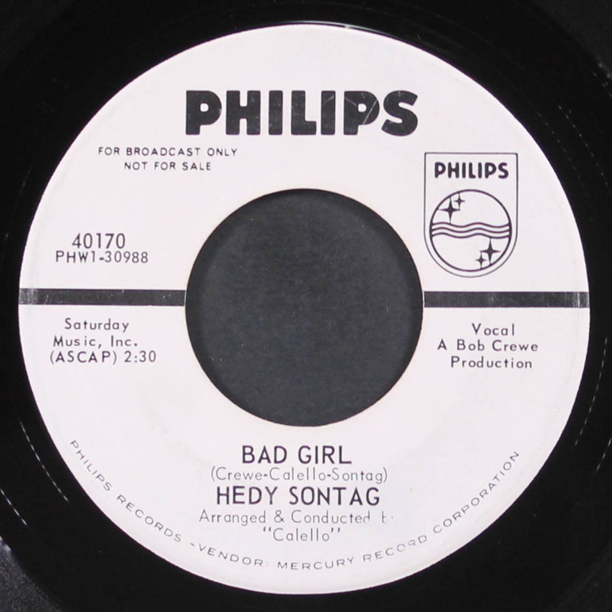 he never came back / bad girl by HEDY SONTAG