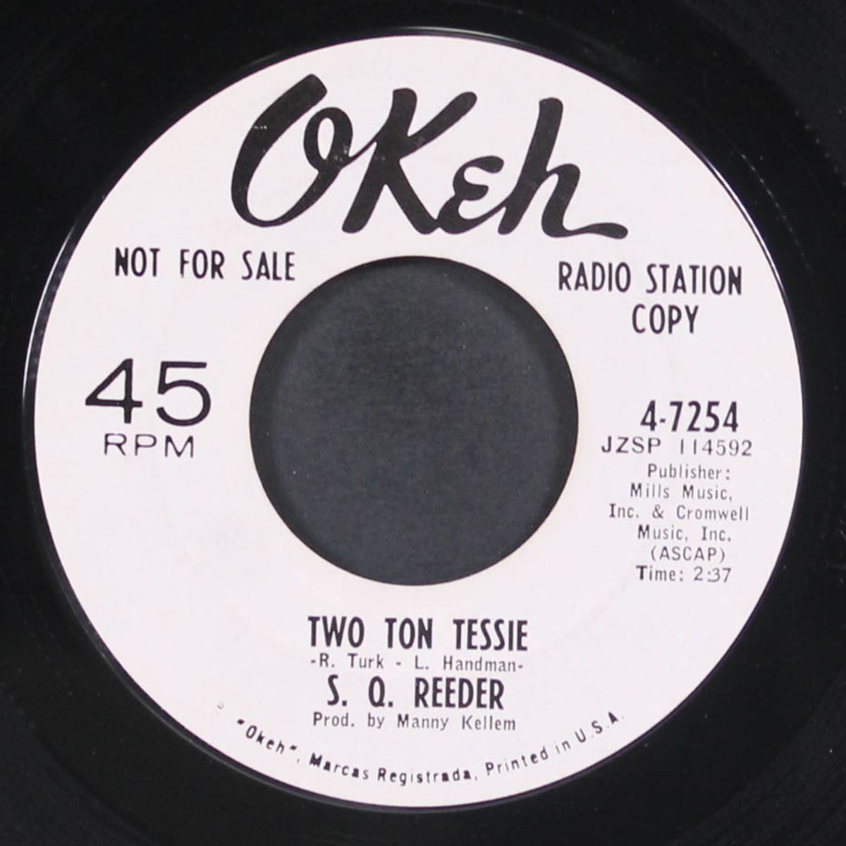 tell all the world about you / two ton tessie by S.Q. REEDER