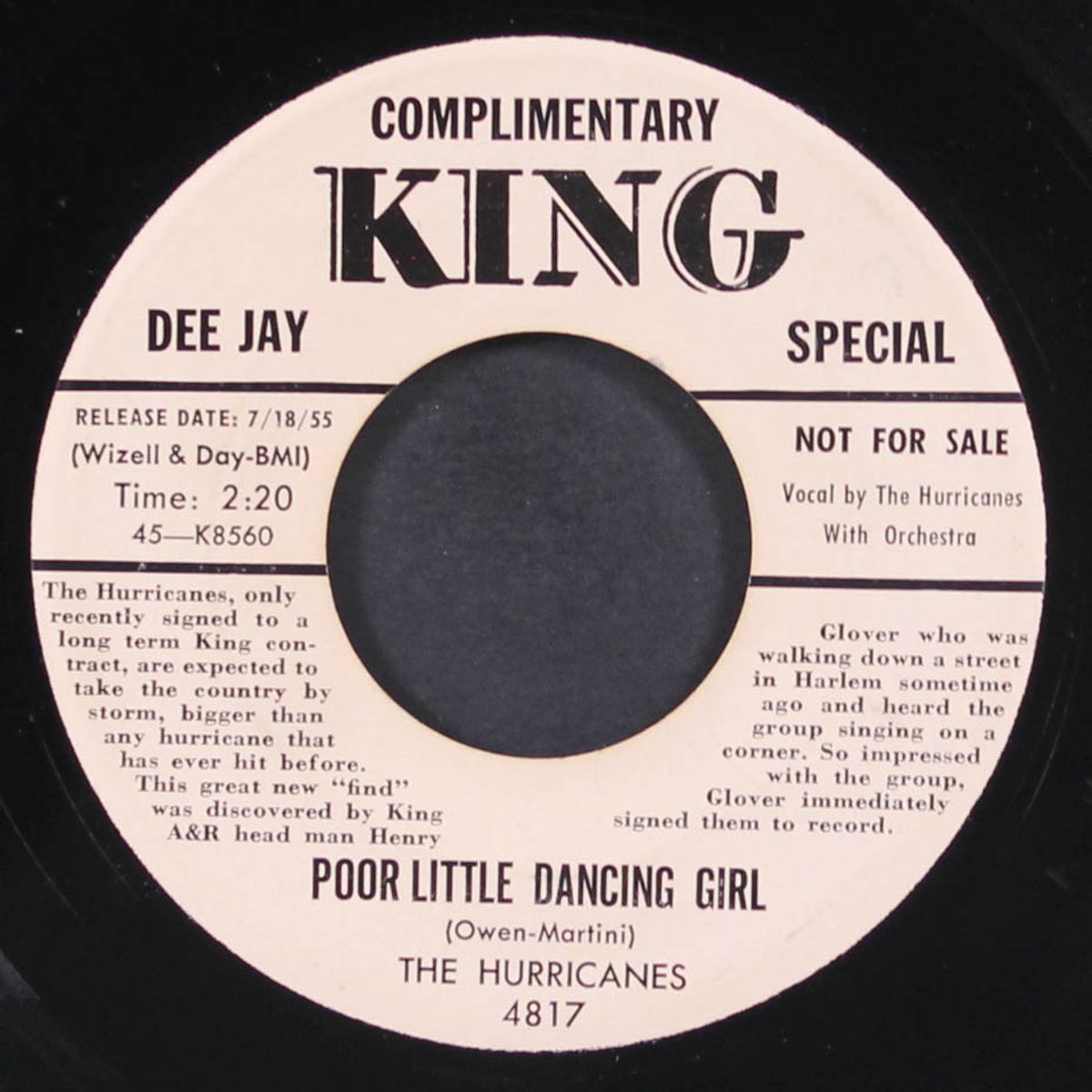 poor little dancing girl / pistol packin' mama by HURRICANES