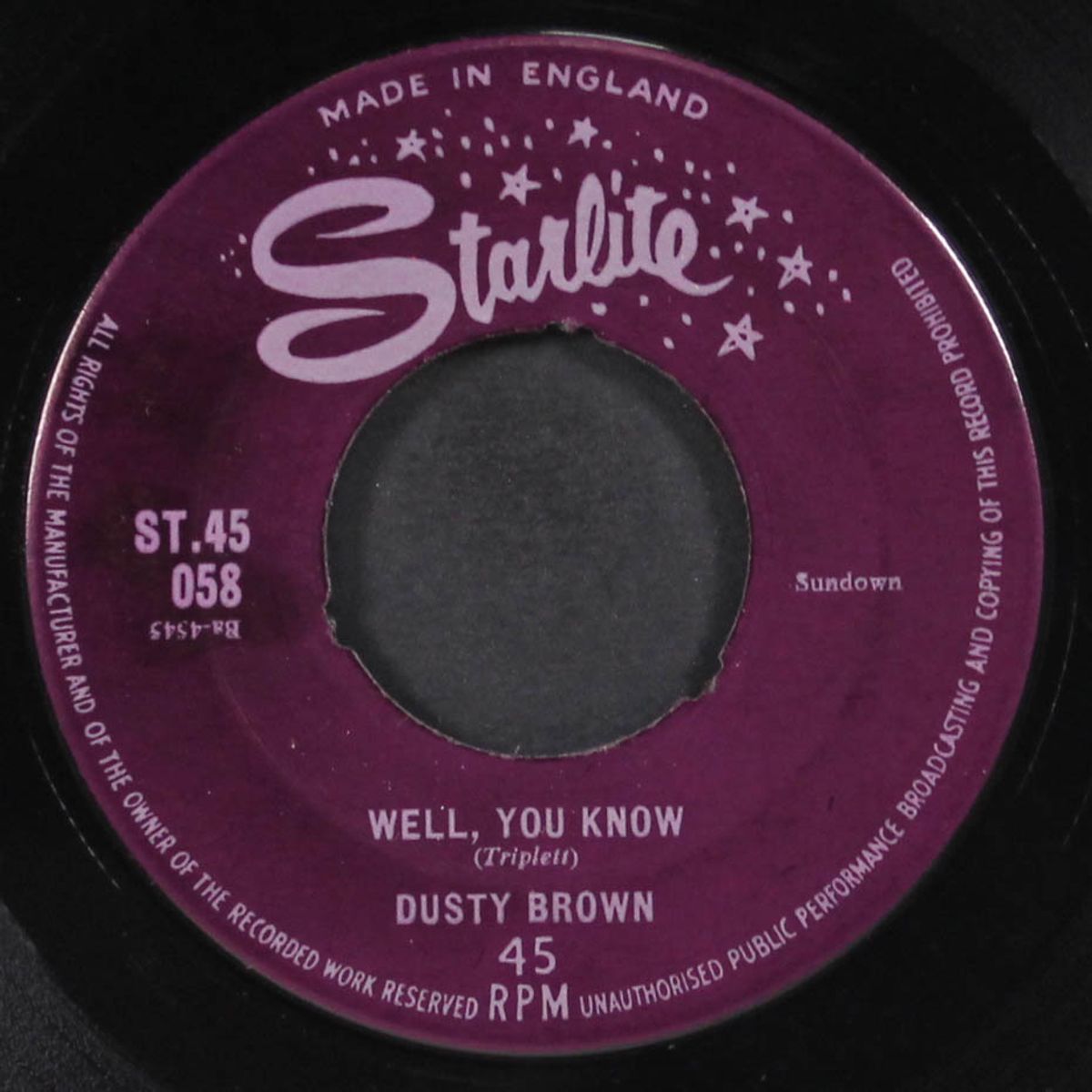 well, you know / please don't go by DUSTY BROWN