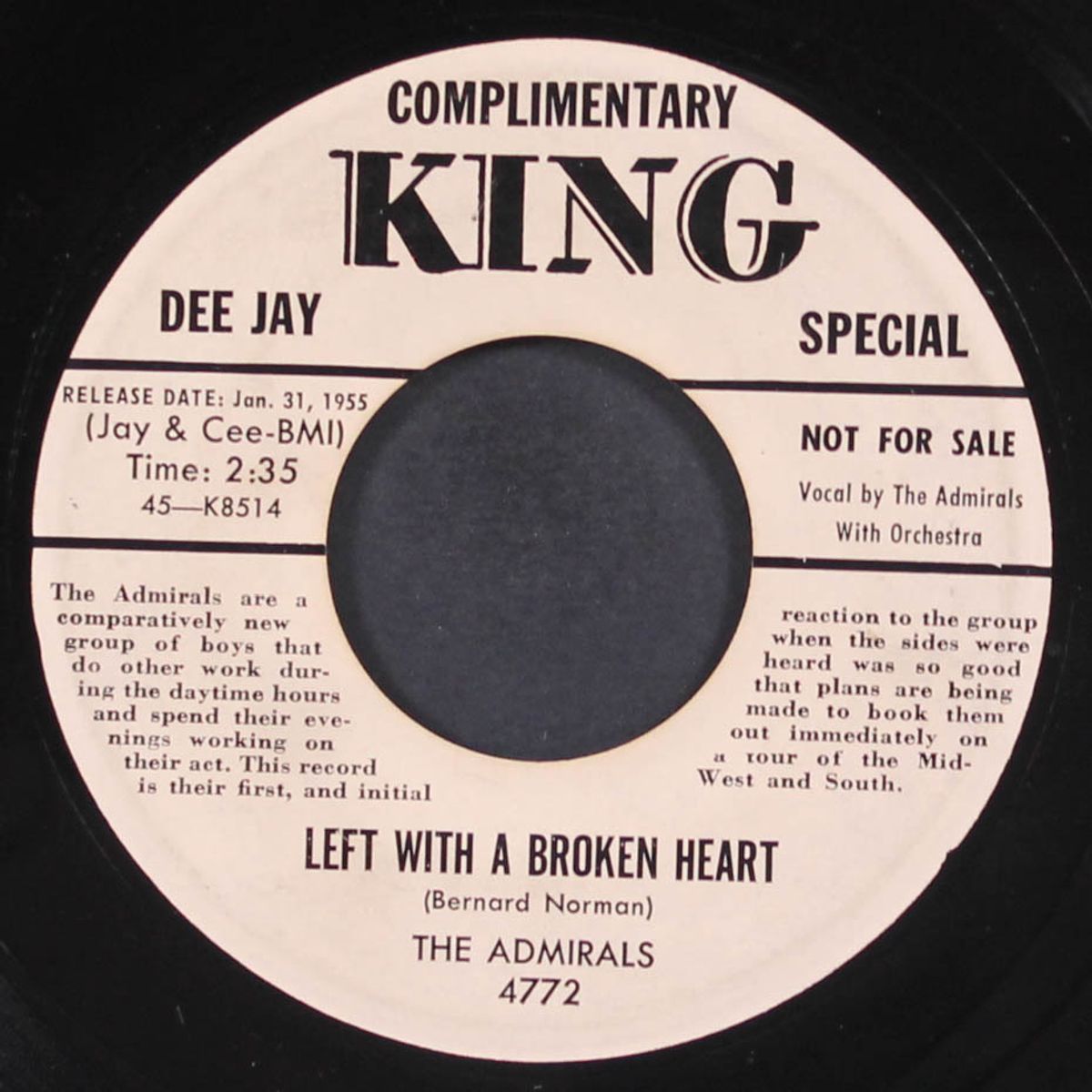 left with a broken heart / oh yes by ADMIRALS