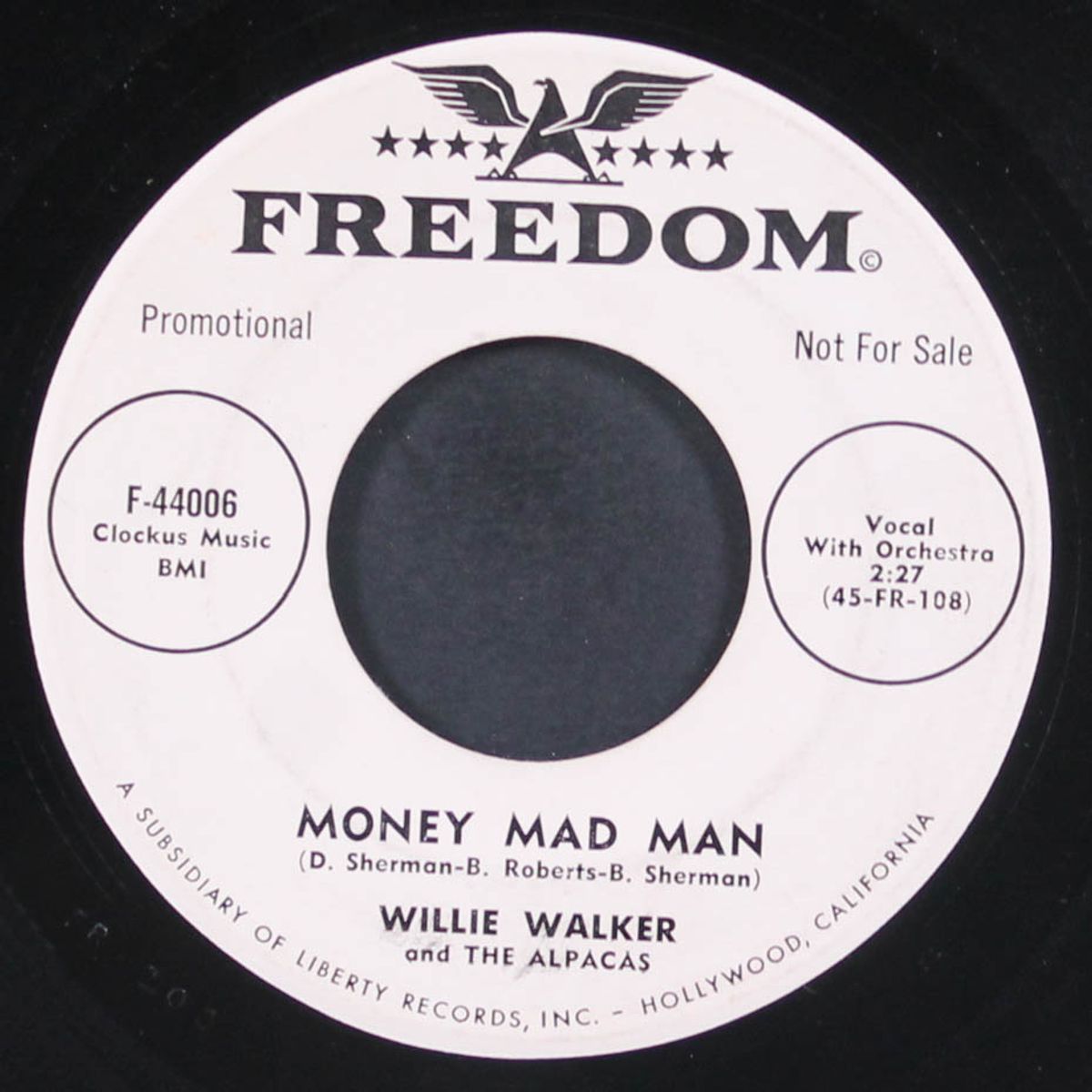 money mad man / three hundred and sixty-five by WILLIE WALKER & ALPACAS