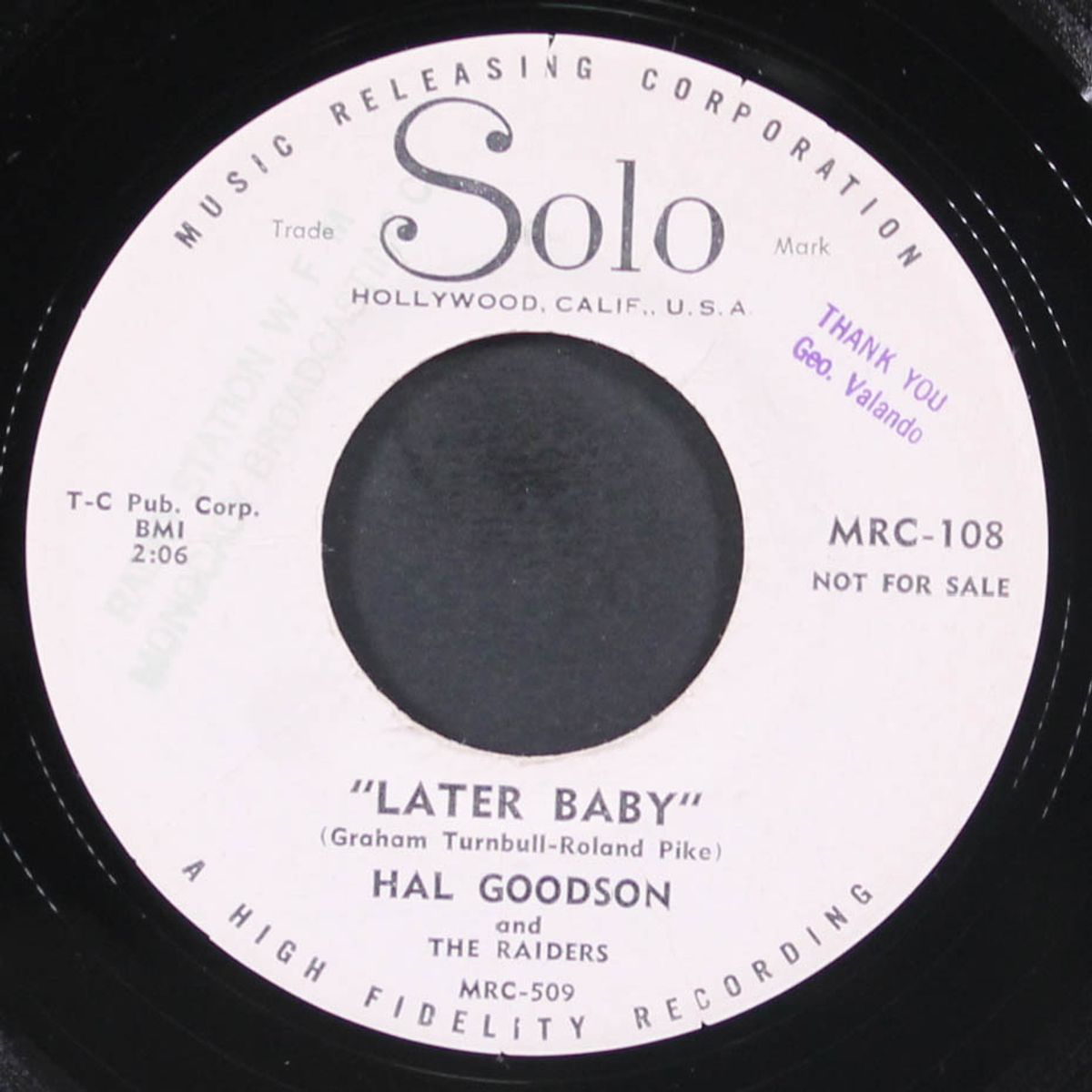 who's gonna be the next one honey / later baby by HAL GOODSON