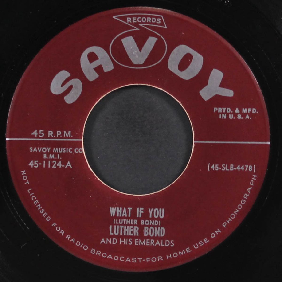 what if you / see what you done by LUTHER BOND & EMERALDS