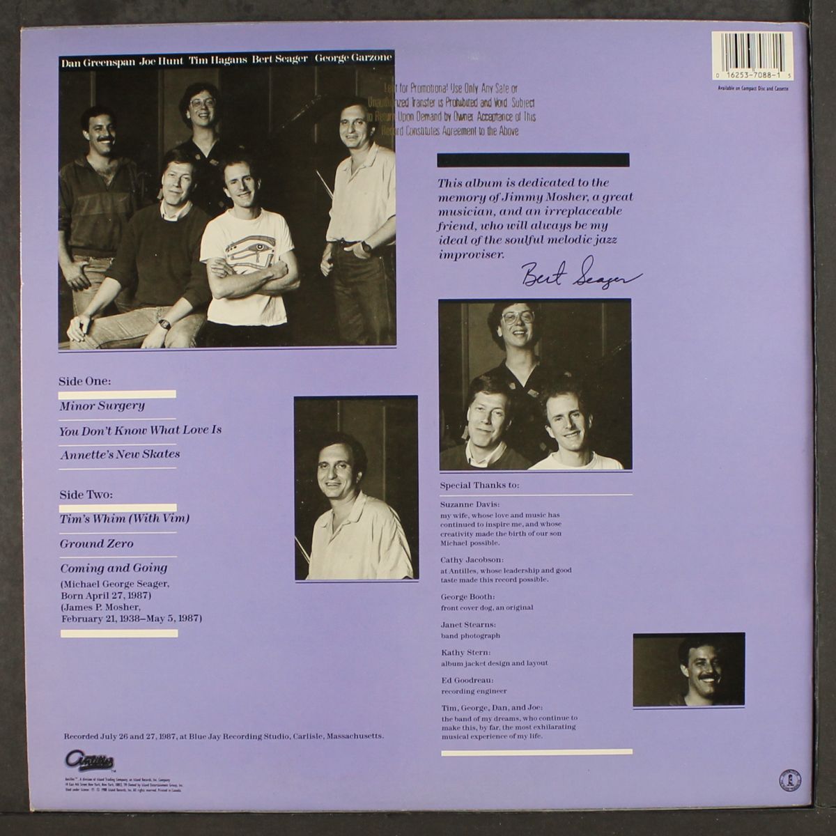 because they can by BERT SEAGER JAZZ QUINTET