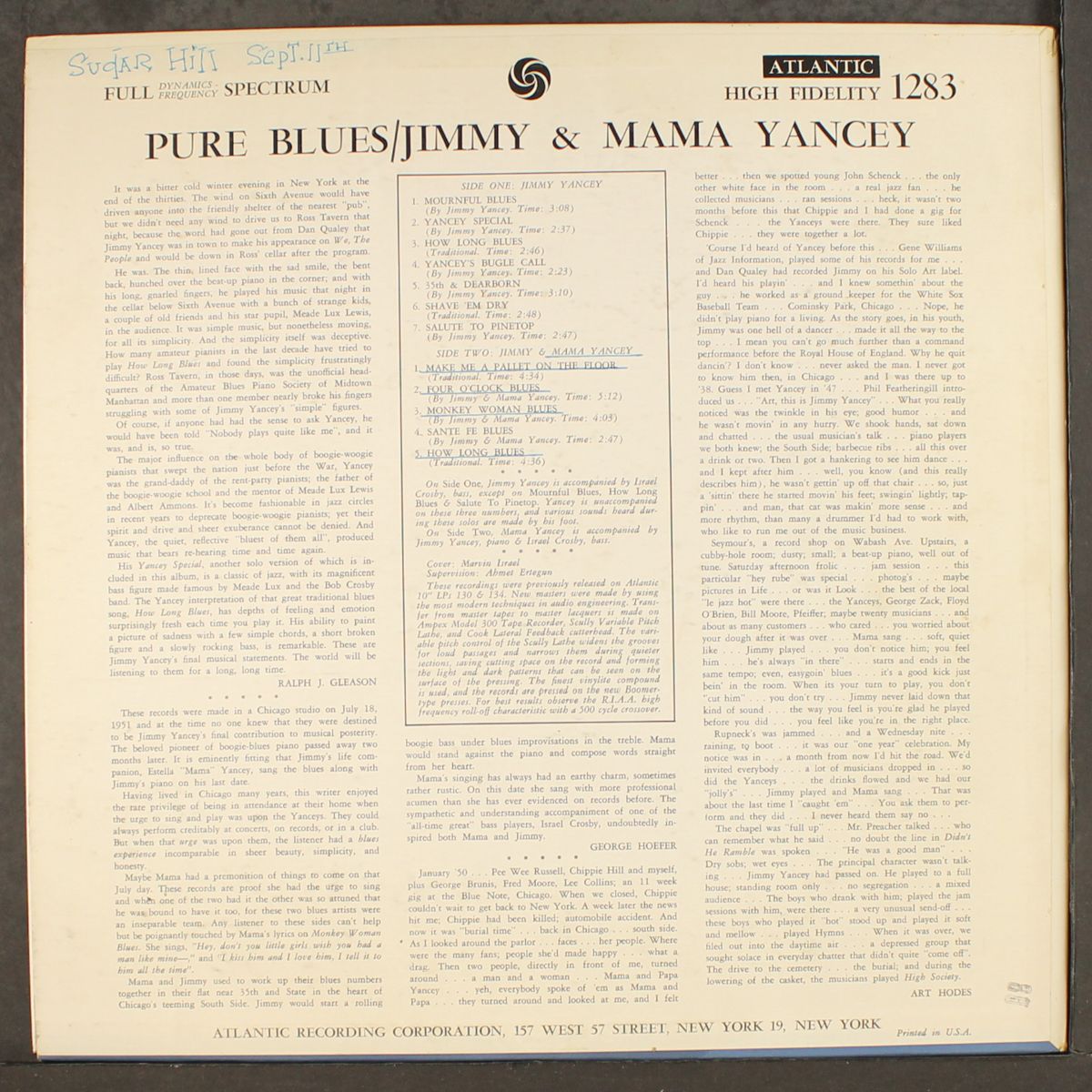 pure blues by JIMMY & MAMA YANCEY
