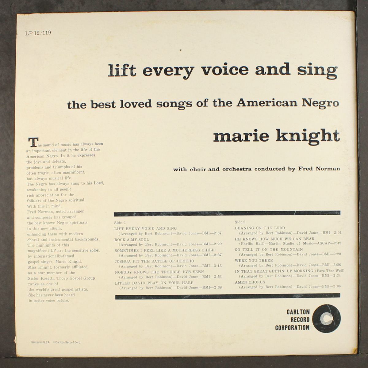 lift every voice and sing by MARIE KNIGHT