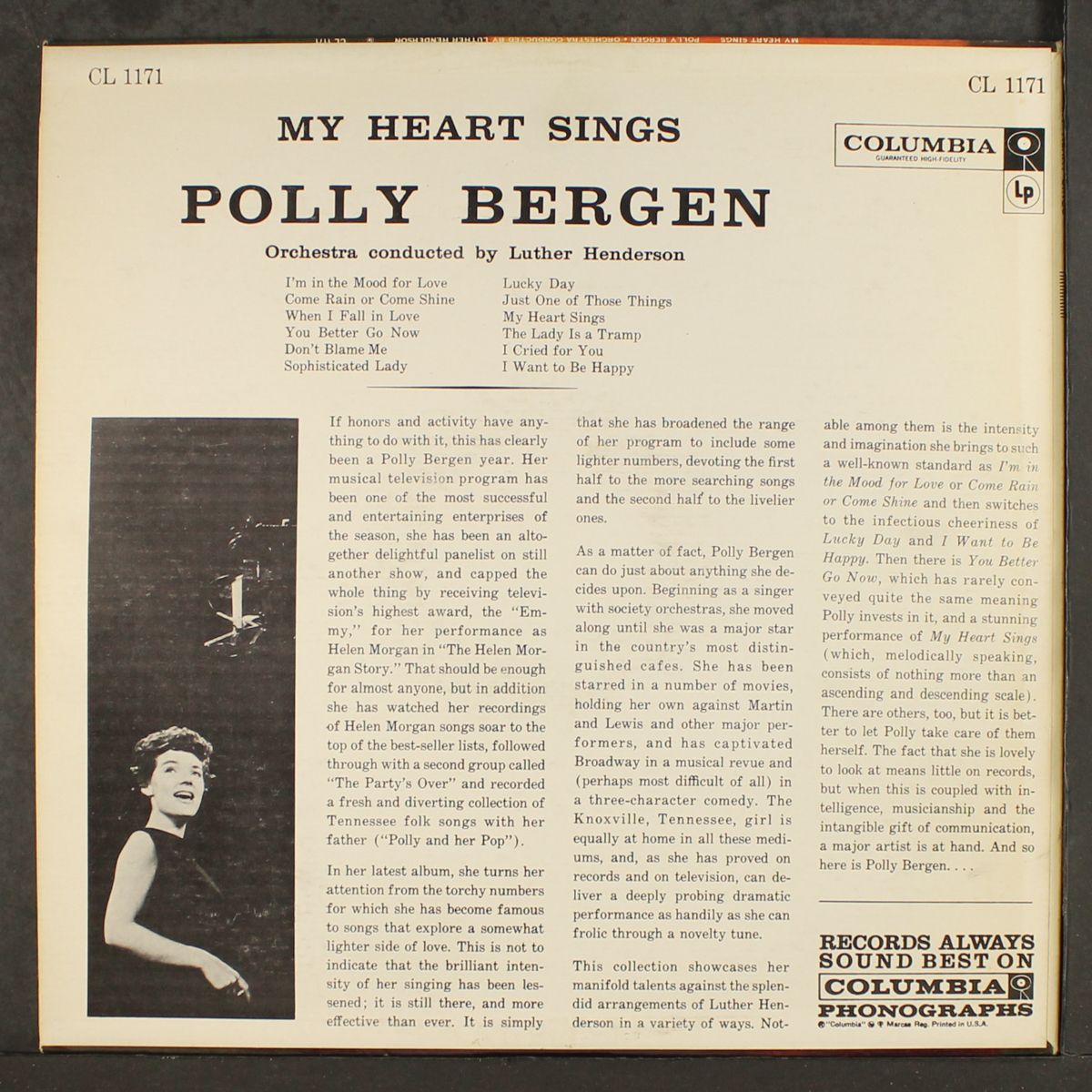 my heart sings by POLLY BERGEN