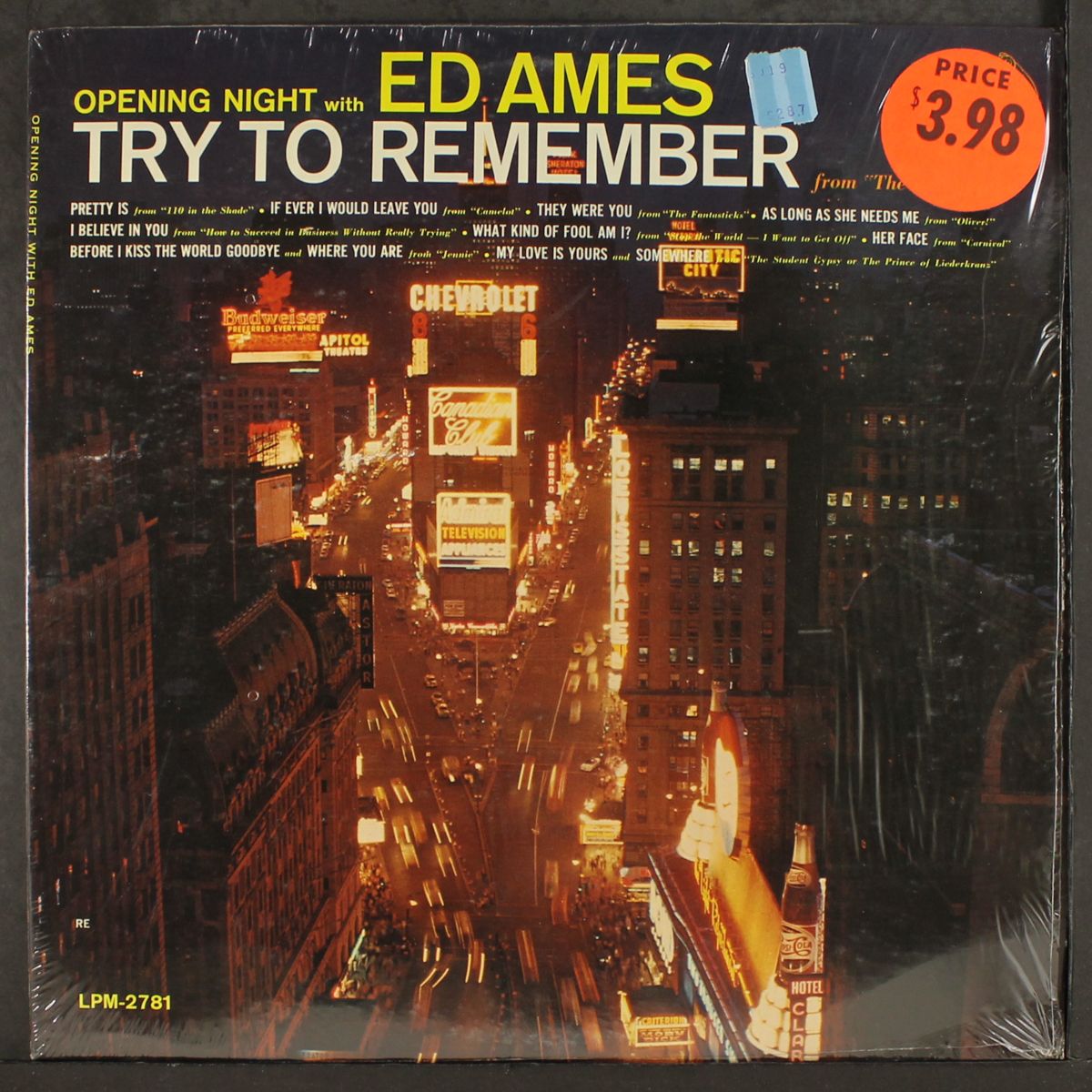 opening night with by ED AMES