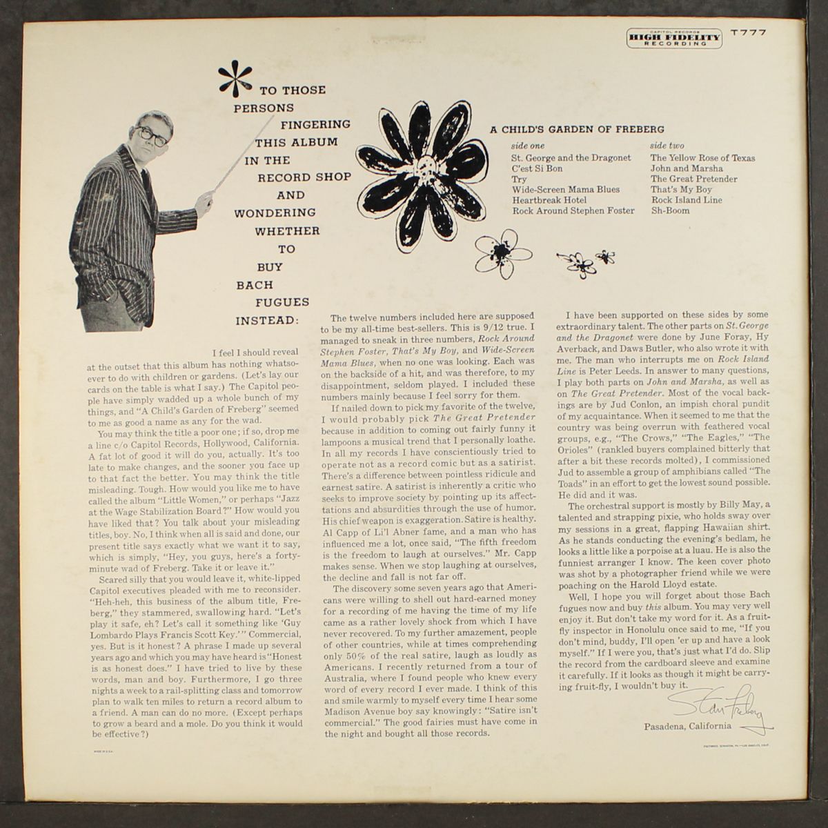 a child's garden of freberg by STAN FREBERG
