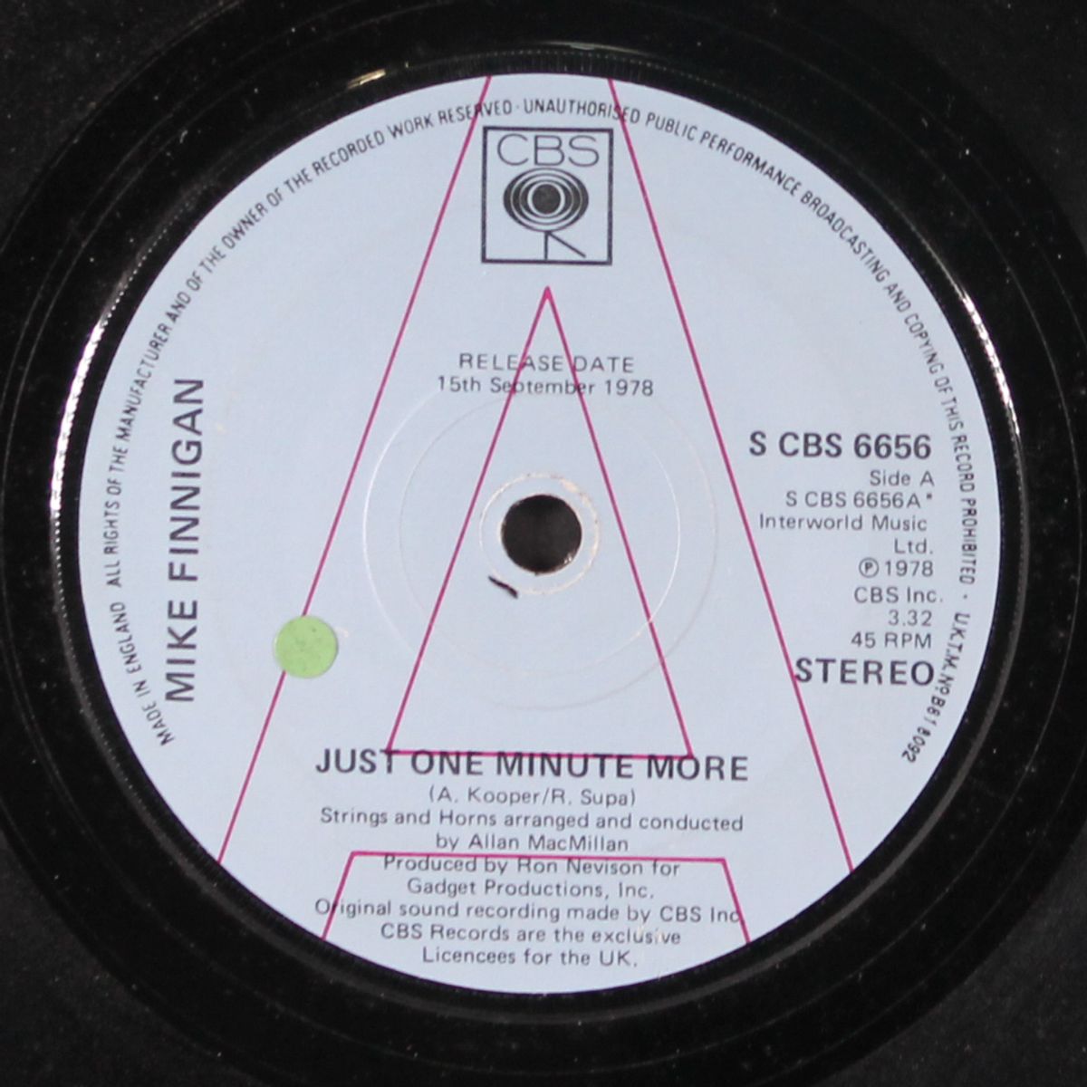 just one minute more / blood is thicker than water by MIKE FINNIGAN