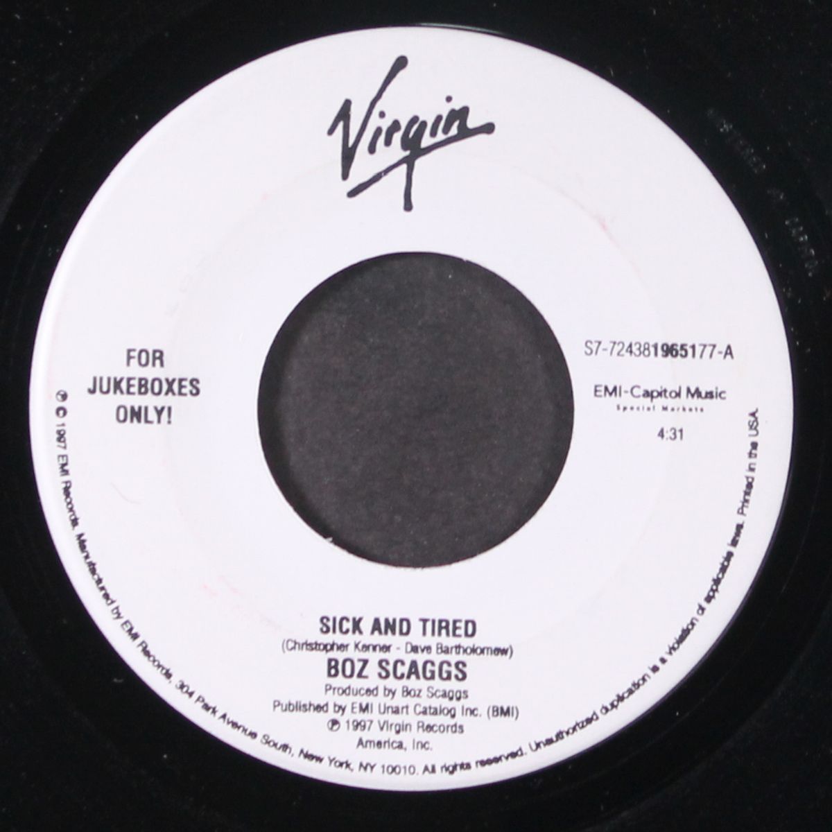sick and tired by BOZ SCAGGS