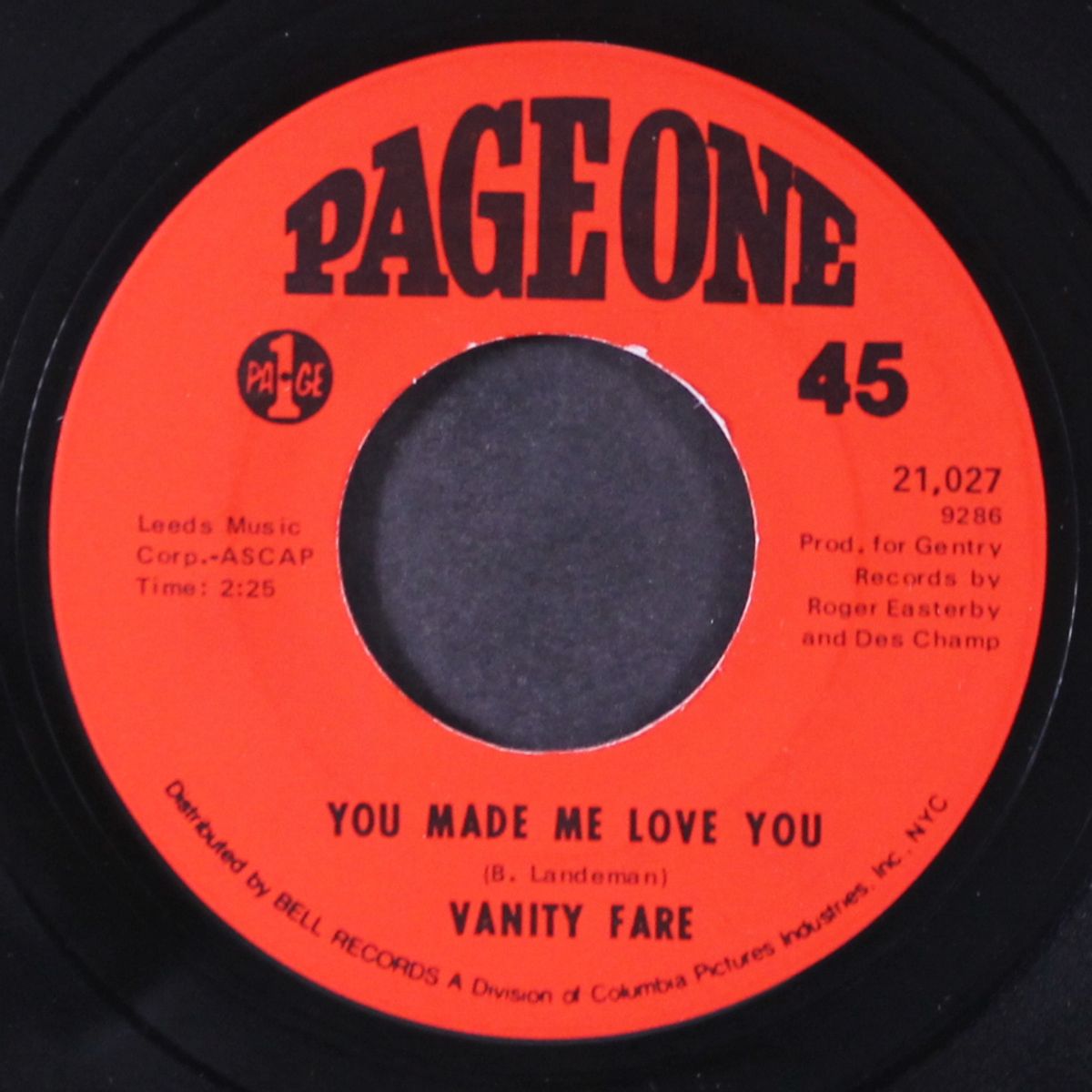 early in the morning / you made me love you by VANITY FARE