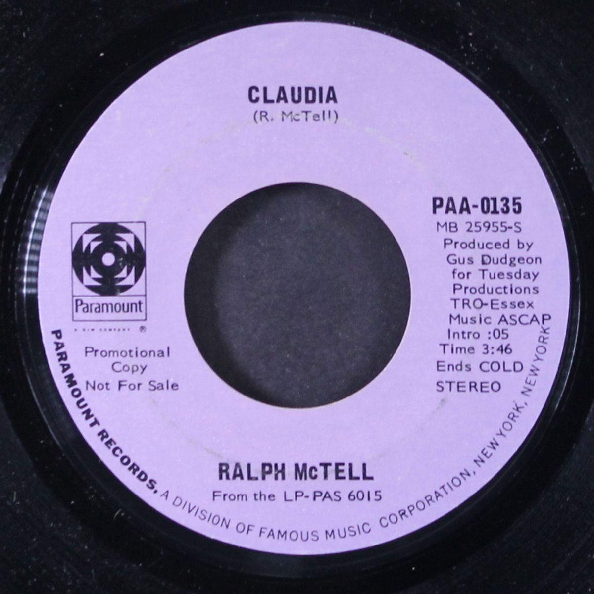 first and last man by RALPH MCTELL
